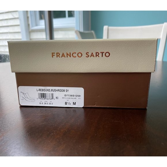 FRANCO SARTO Taupe Leather 2.75" Heel Loafer Shoes Slip On Size 8.5 M NEW IN BOX - Picture 11 of 12